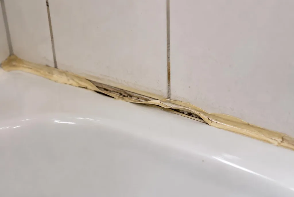 Kitbedrijf Rijnsburg – loslatende kit naast het bad